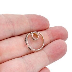 Sterling Silver 925 Faith Message Pendant Christian Inspirational Charm